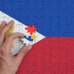 philippines flag is depicted on a jigsaw puzzle