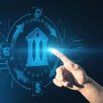 Visual representation of digital banking app displaying its modern design and key banking functionalities.