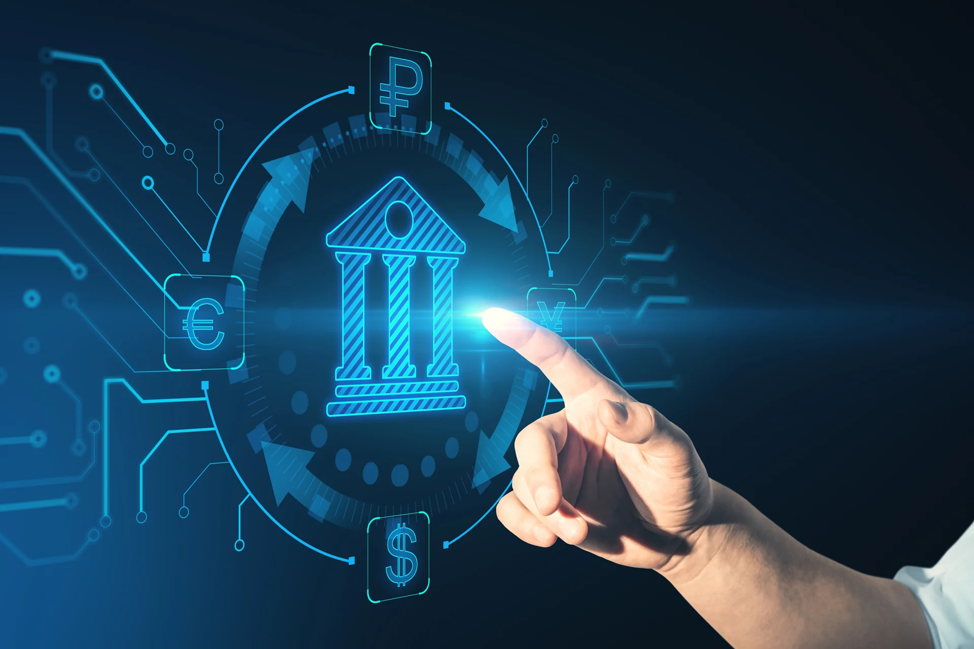 Visual representation of digital banking app displaying its modern design and key banking functionalities.